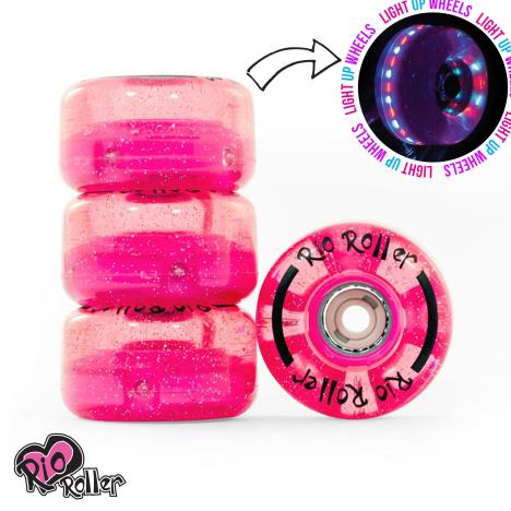  Rio Roller  Light Up Flashing Wheels  Cool Flashing Lights  Pack of 4  £16.95